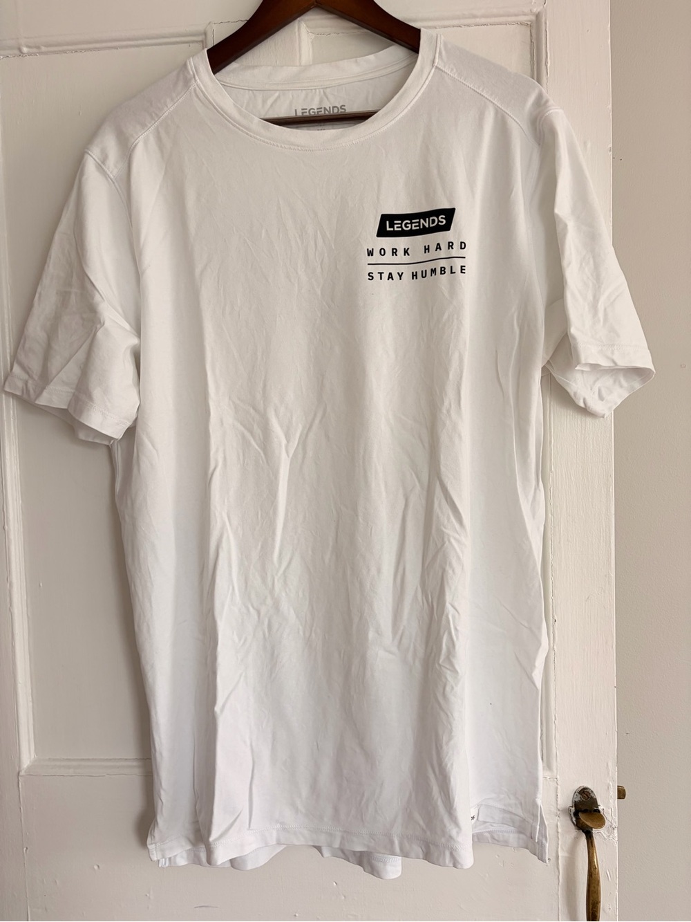 Legends White Tee — Work Hard Stay Humble